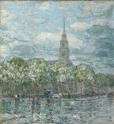 Childe Hassam Marks in the Bowery oil painting on canvas